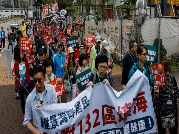 First protest held in Hong Kong in two years under strict rules