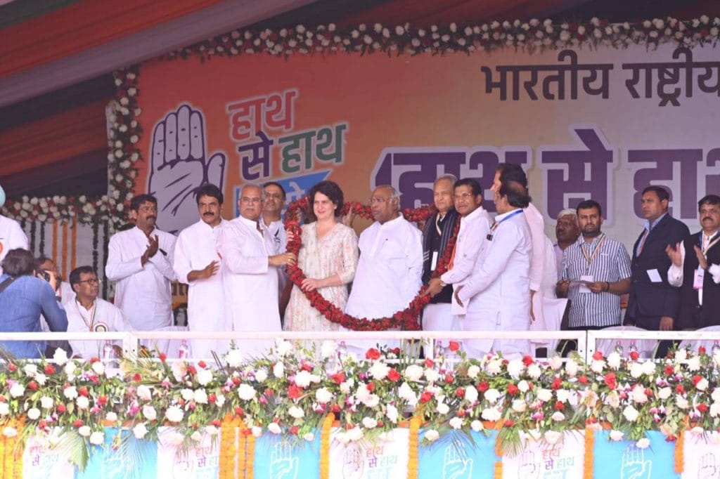 Bhupesh Baghel with other Congress leaders