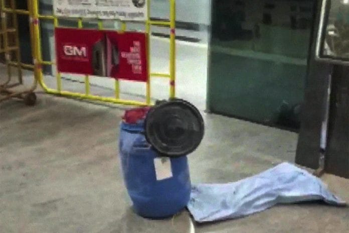 Woman's body was found inside drum at SMVT Monday | Twitter @ANI