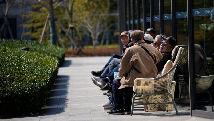 Representational image | Elderly visitors enjoy the sunshine, at a nursing home of Lendlease's Ardor Gardens in Shanghai on 27 February 2023 | Photo: Reuters