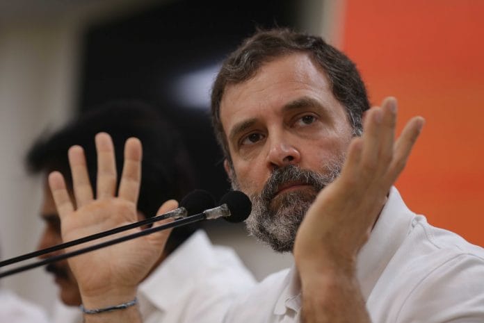 Congress leader Rahul Gandhi during a press conference in New Delhi on 25 March 2023 | Photo: Suraj Singh Bisht | ThePrint