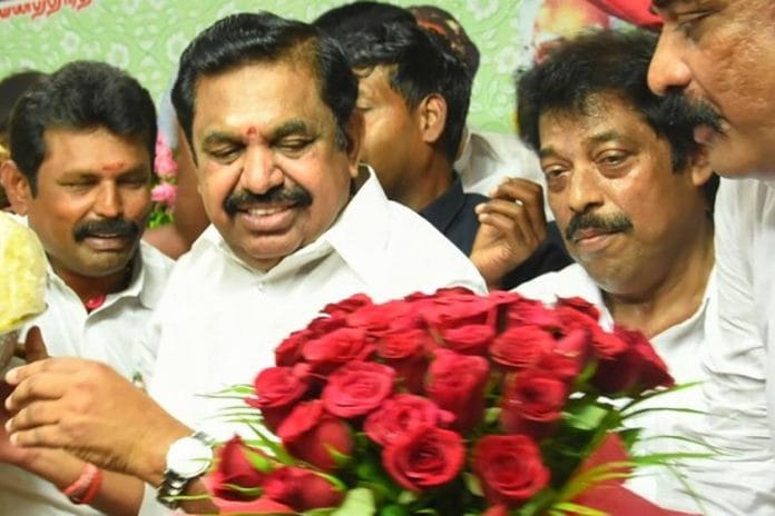 Edappadi K Palaniswami with his supporters | Photo: PTI