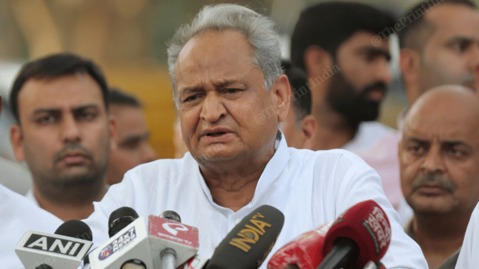Rajasthan CM Ashok Gehlot | Suraj Singh bisht/ThePrint