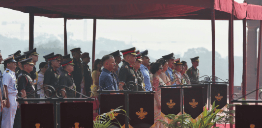 Chief of Defence Staff (CDS) General Anil Chauhan arrives at the South Block, in New Delhi | ThePrint photo by Suraj Singh Bisht
