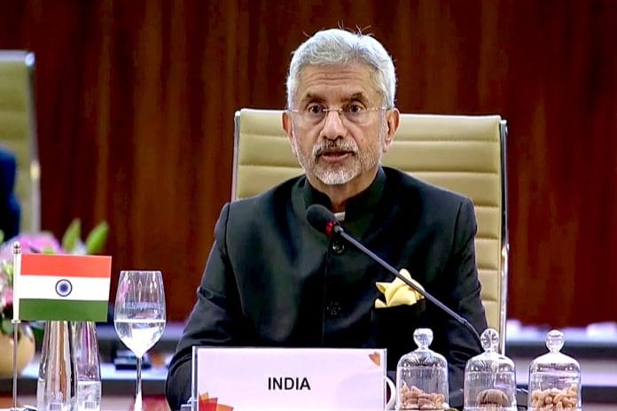 EAM Jaishankar addressing G20 Foreign Ministers' meet Thursday | ANI