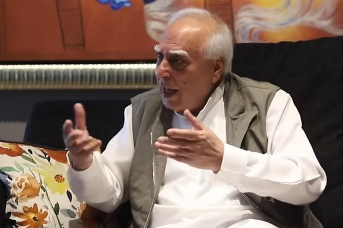 Rajya Sabha MP and eminent lawyer Kapil Sibal | Photo: YouTube, ThePrint