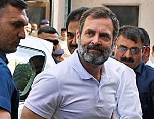Congress MP Rahul Gandhi outside Surat District Court on 23 March 2023 | Photo: ANI
