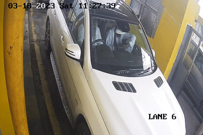 CCTV footage at a toll booth show self-styled preacher Amritpal Singh escaping in an SUV | ANI