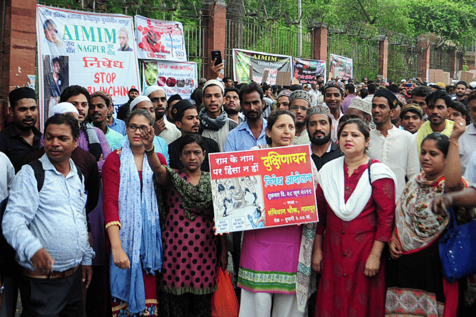 Representational image of protest carried out against lynching | ANI