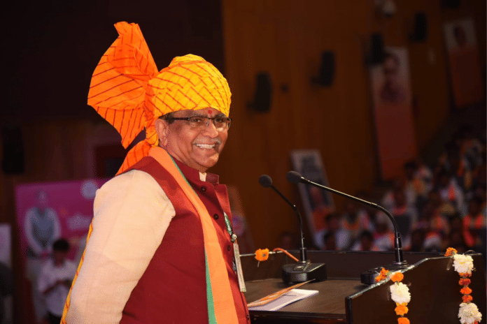 Haryana BJP chief O.P.Dhankar addresses Shakti Kendra Pramukhs in Hisar | Twitter | @OPDhankar