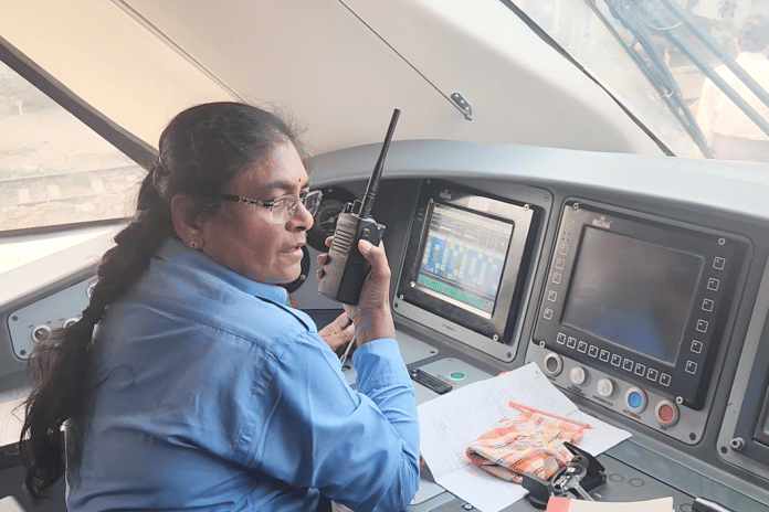 Surekha Yadav, the first woman to pilot a Vande Bharat train