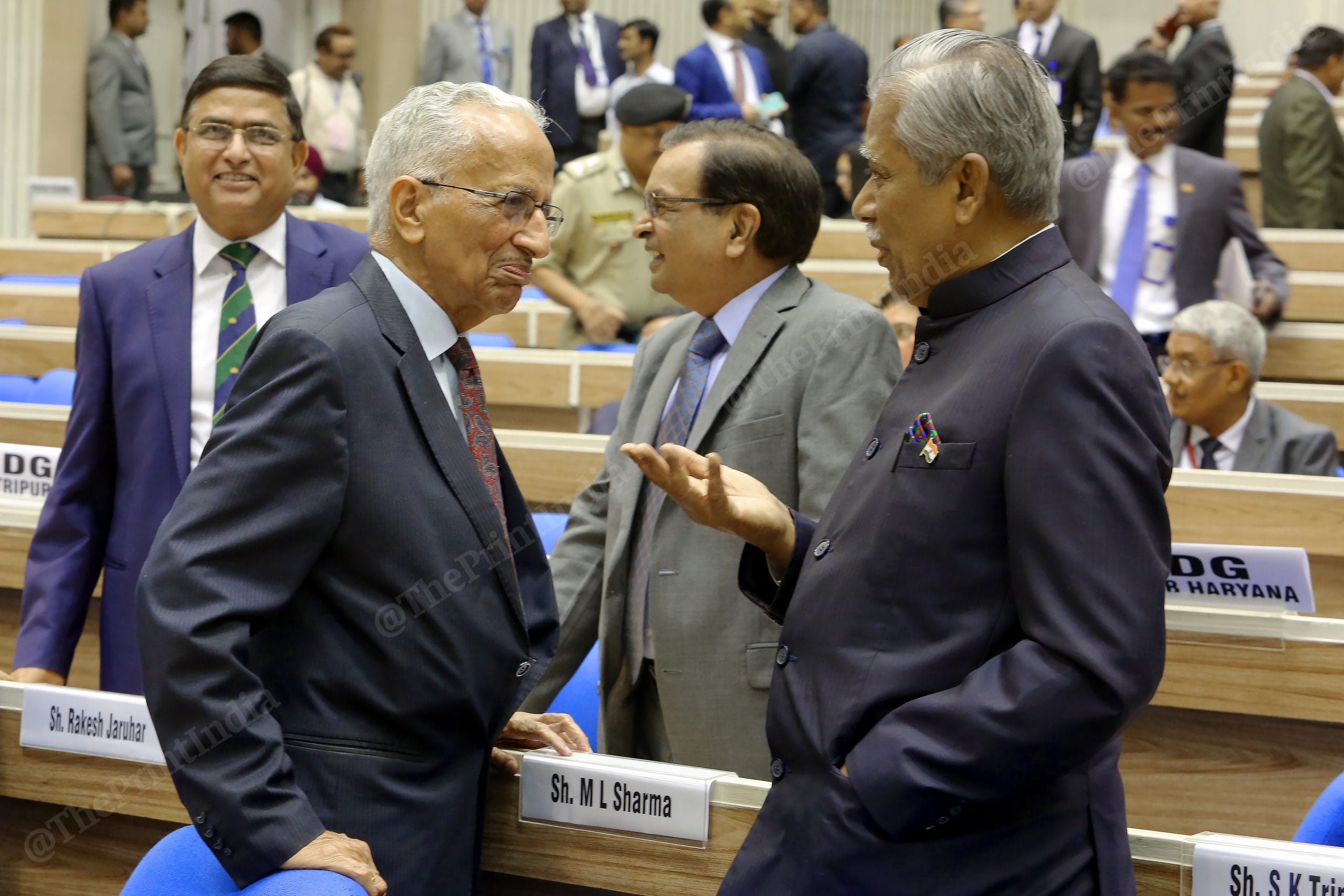 Former DGP (BSF) Prakash Singh (L) and former CBI director D.R. Karthikeyan (R) | Praveen Jain | ThePrint