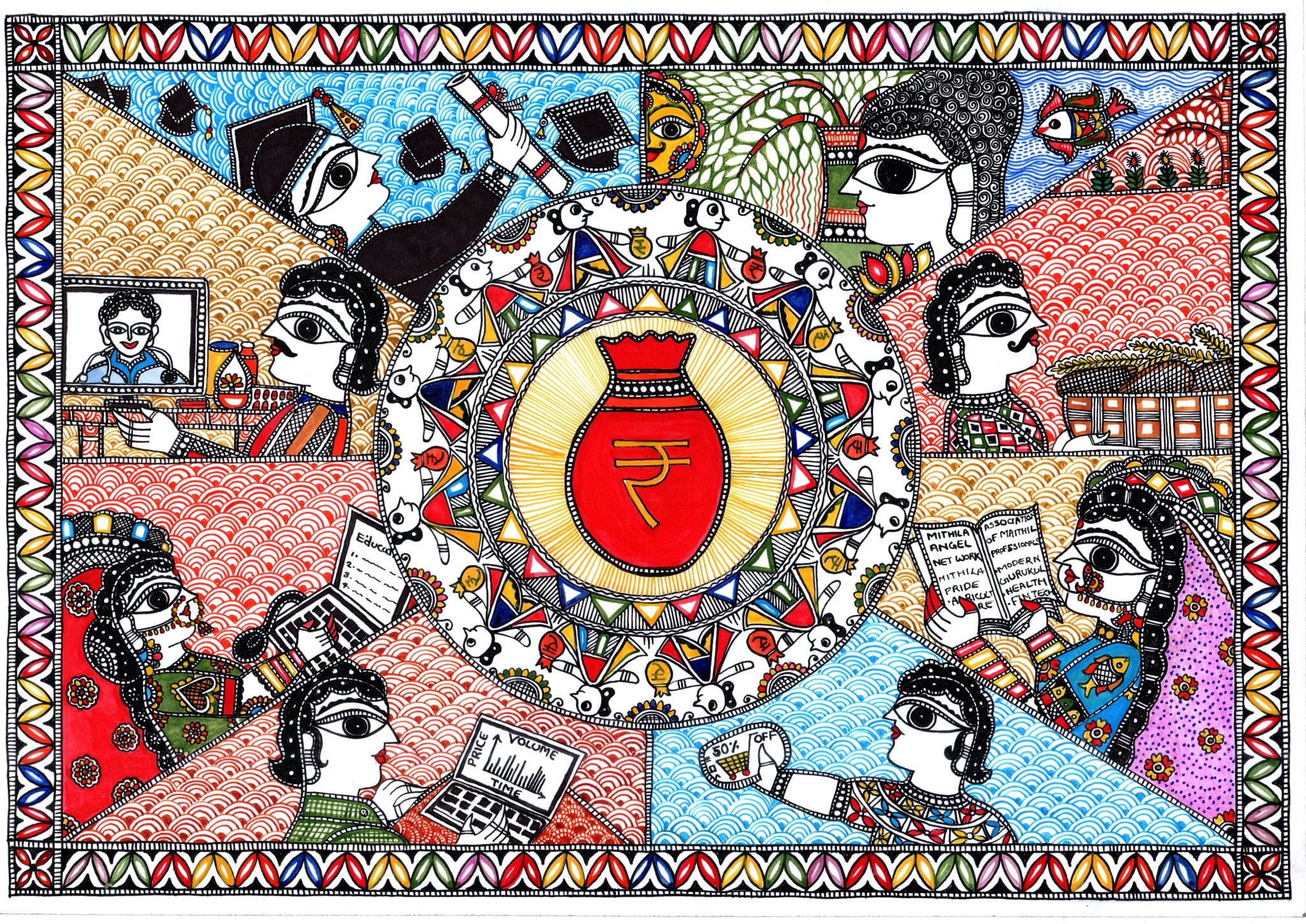 Mithila Angel Network's logo which depicts the idea of crowd-funding from the community | Special Arrangement