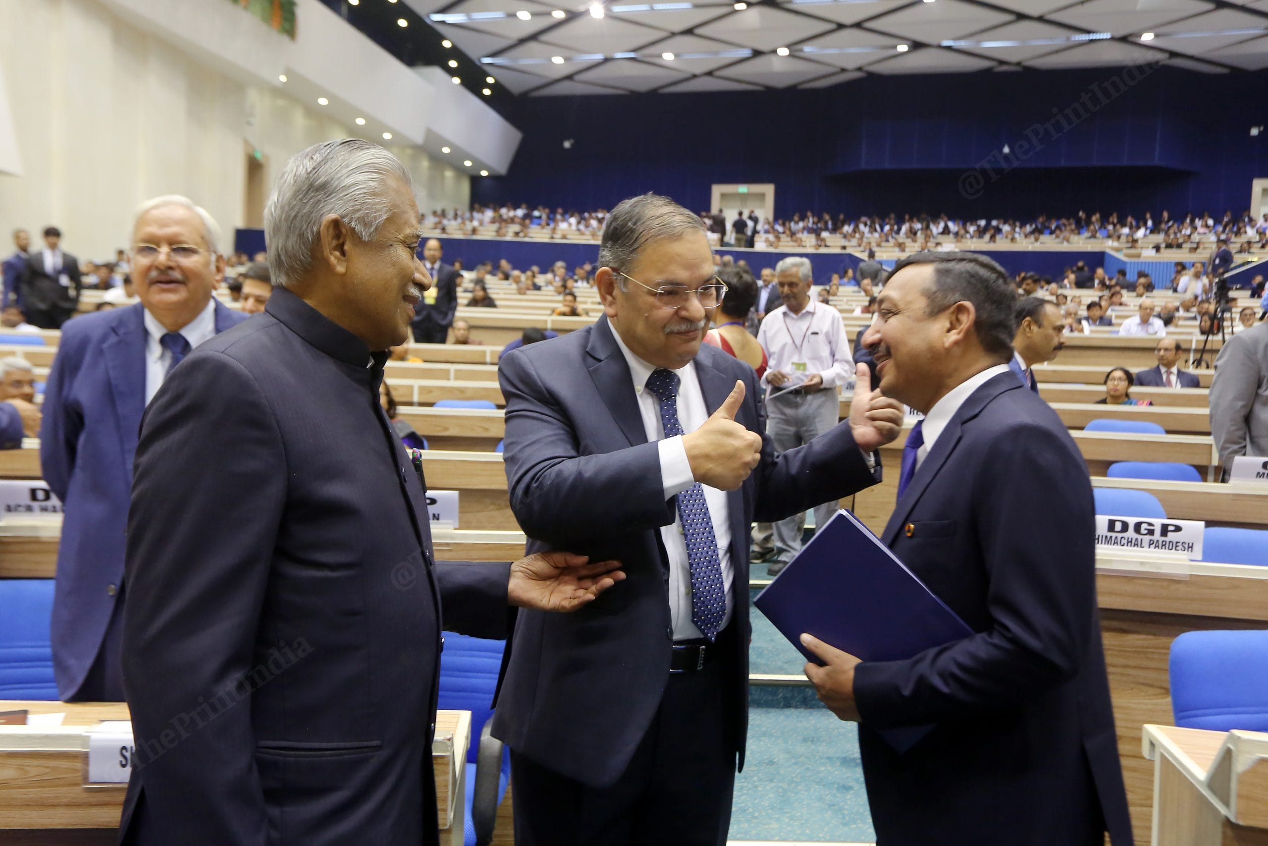 (L-R) Former CBI chiefs D.R. Karthikeyan and Rishi Kumar Shukla with CBI Director Subodh Kumar Jaiswal | Praveen Jain | ThePrint