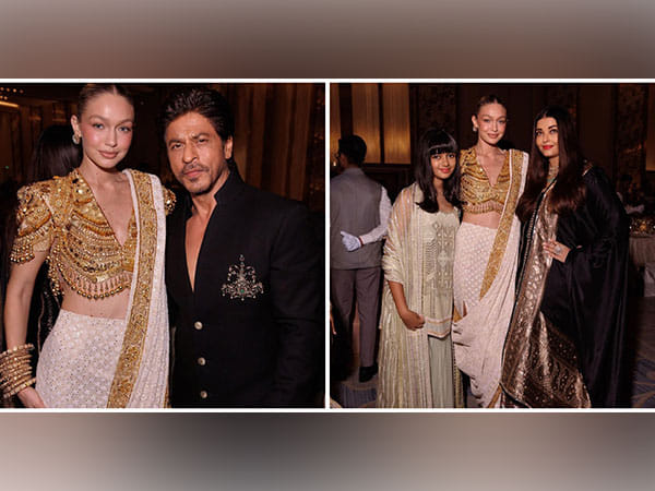 Gigi Hadid poses with SRK, Aishwarya Rai in new pics from NMACC Gala