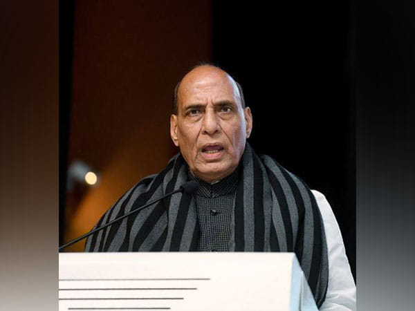 Rajnath Singh practises shots on small arms firing simulator at Army Commanders meet