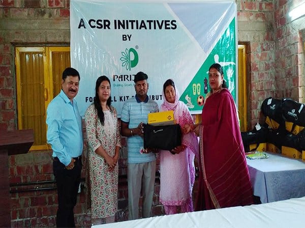 Parijat sponsored rural youth football team under CSR Initiative