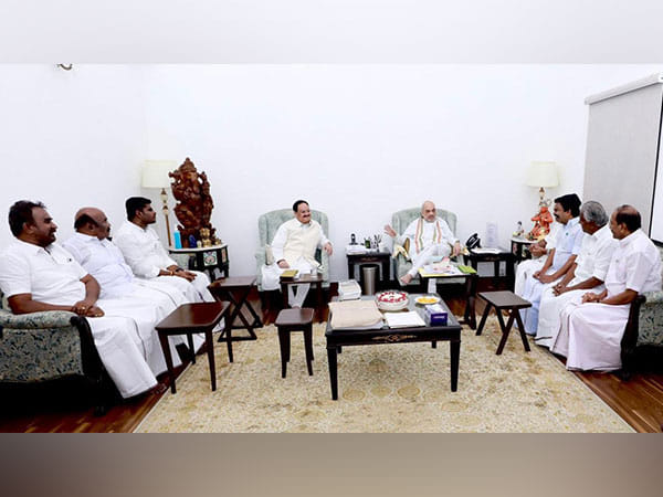 AIADMK delegation calls on Amit Shah, JP Nadda in Delhi