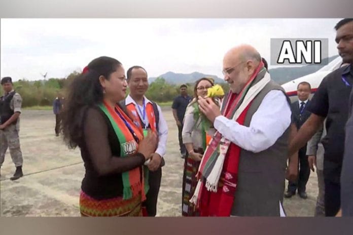 Amit Shah arrives in Mizoram's Aizawl, to lay foundation stone of various projects worth Rs 2,415 cr | ANI