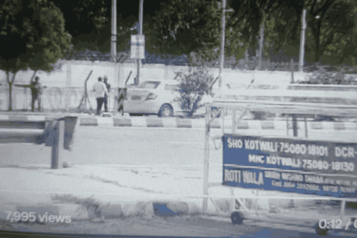 Screengrab of visuals from outside Bathinda Military Station | Twitter: @ANI