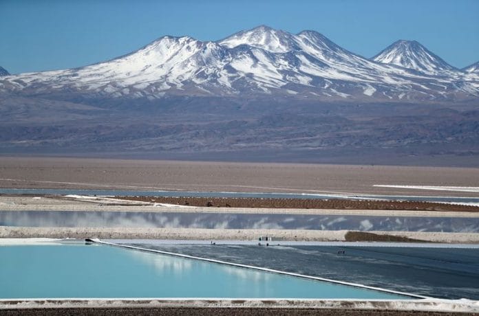 A view of a brine pool of a lithium mine on the Atacama salt flat in the Atacama desert, Chile | Reuters File Photo