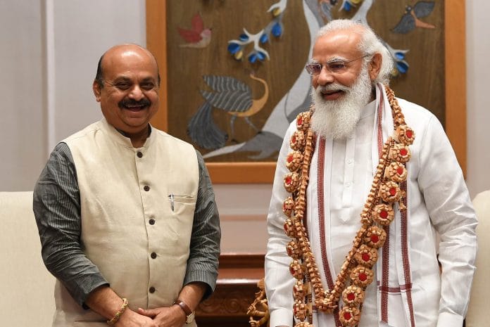 Karnataka CM Basavaraj Bommai with PM Modi | ANI