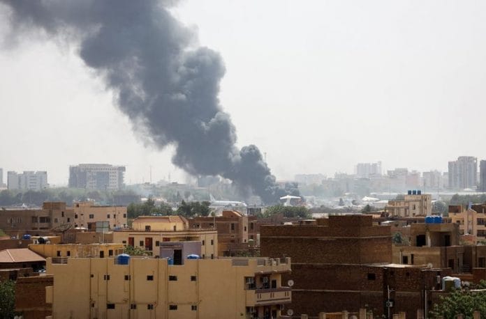Smoke rises from burning aircraft inside Khartoum Airport during clashes between the paramilitary Rapid Support Forces and the army in Khartoum, Sudan | Reuters