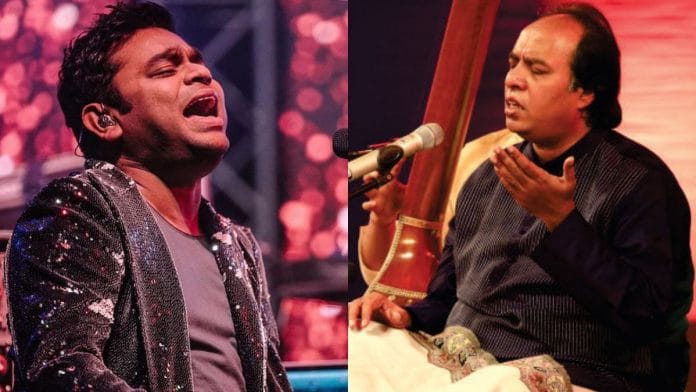 Music composer and singer-songwriter AR Rahman (left) and Dhrupad maestro Ustad Wasifuddin Dagar (right)