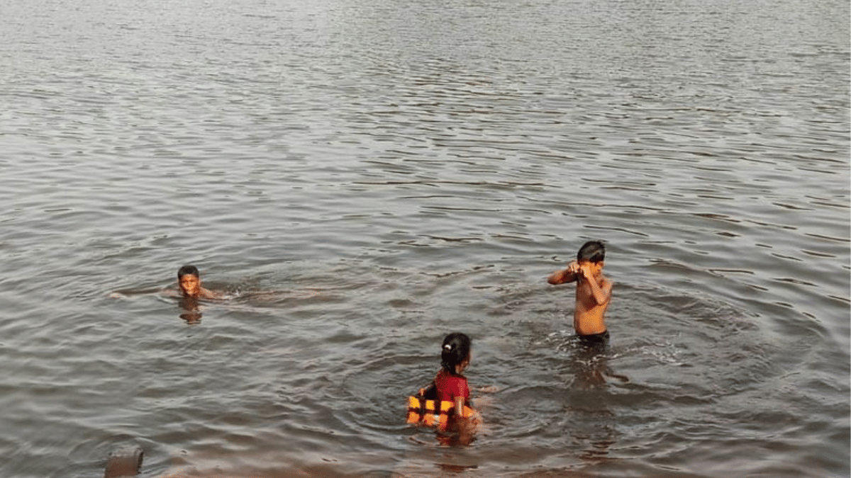 The Arjuna River, which separates Nanar and Devache Gothane | Purva Chitnis | File photo ThePrint