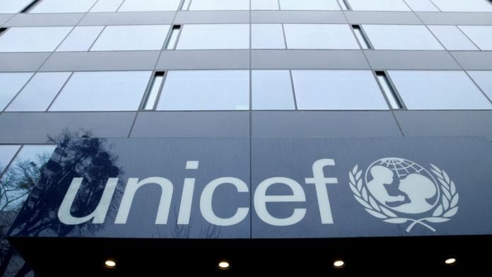 A UNICEF logo is pictured outside their offices in Geneva, Switzerland | File Photo: Reuters