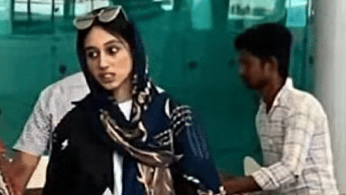 Amritpal Singh's wife Kirandeep Kaur is stopped from boarding flight to London, at the airport in Amritsar on Thursday | ANI