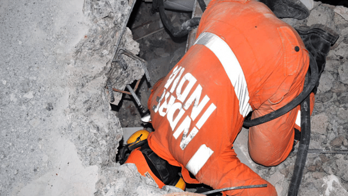 File photo of NDRF personnel conducting search and rescue operation after an earthquake | ANI