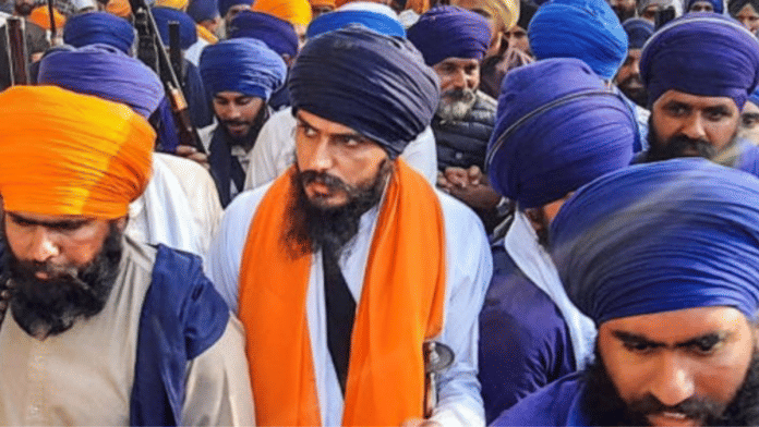 File photo of self-styled preacher Amritpal Singh | PTI