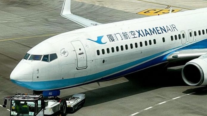 China may be struggling to reconnect the international flight routes, but domestic travel has surpassed even the pre-pandemic levels of travel. | Representational Image | Twitter @XiamenAirlines