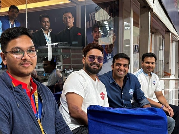 IPL 2023: Rishabh Pant cheers Delhi Capitals, fans give him rousing reception on first stadium visit after accident