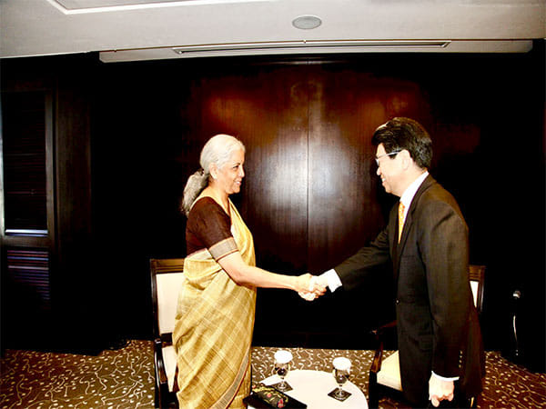 FM Sitharaman meets Japan Bank for International Cooperation's governor in Incheon