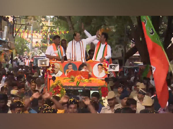 BJP chief JP Nadda holds roadshow in poll-bound Karnataka's Ramanagara