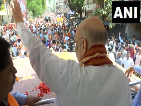 Amit Shah holds roadshow in Karnataka's Belagavi