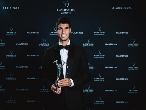  Tennis star Carlos Alcaraz wins Laureus Breakthrough of the Year Award 