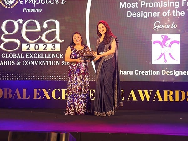 Charu Creation Designer Boutique received the Award for the Most Promising Fashion Designer of the Year at GEA2023