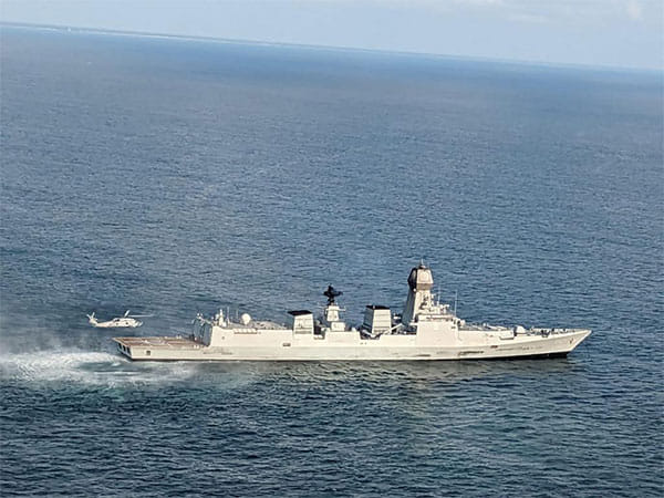 MH60R helicopter undertakes maiden sea landing onboard Indian Navy Warship