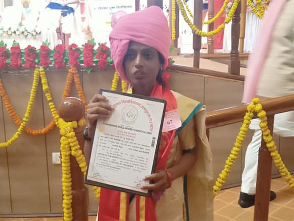 Visually impaired Devshree overcomes barriers, receives PhD from university in Chhattisgarh