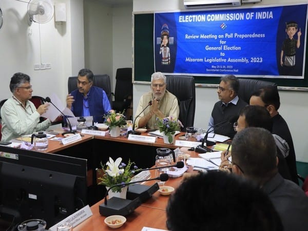 ECI officials hold review meeting for upcoming Mizoram Assembly elections