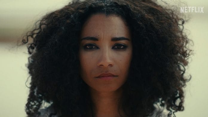 Cleopatra is played by a black actress, Adele James, in the new Netflix docudrama series | Twitter/@Adele_JJames