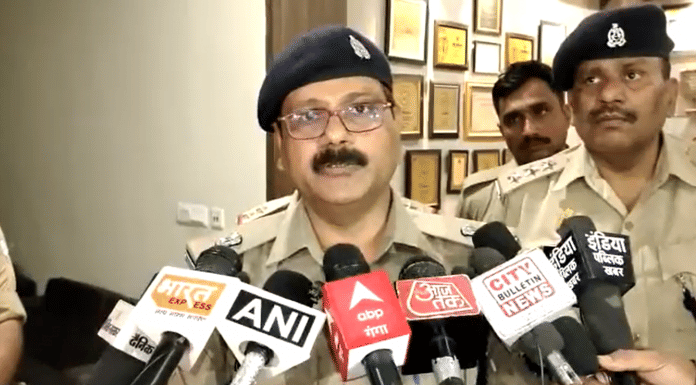 Additional SP (Ayodhya City) Madhuvan Kumar Singh speaking to media Saturday | Twitter @ayodhya_police
