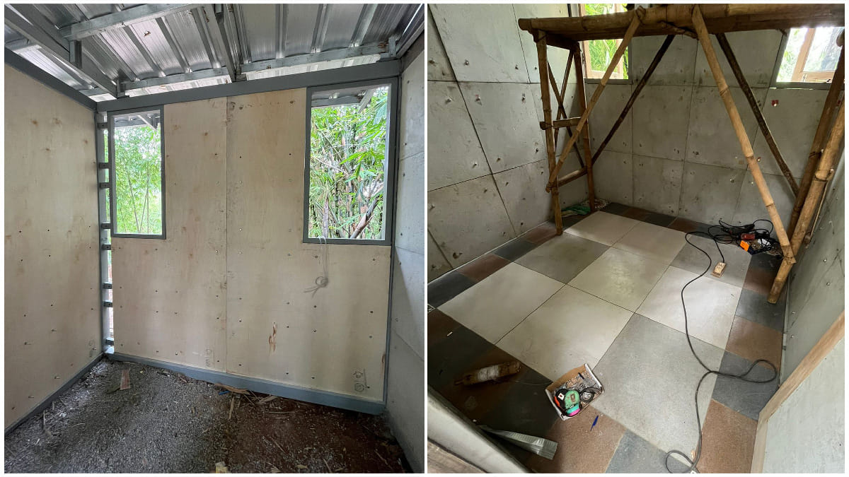 Floor & housing elements at prototype house | Courtesy: Andrie Harmaji