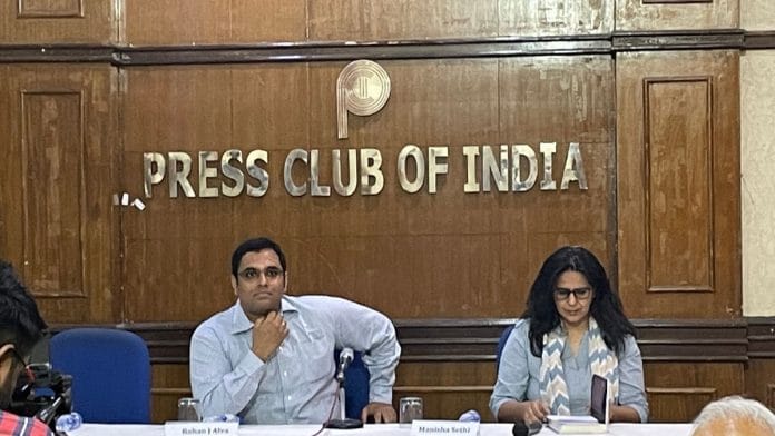 Rohan J Alva and Manisha Sethi at the launch of the former’s book. | Gaurvi Narang | ThePrint