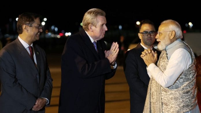 PM Modi in Sydney for the last leg of his three-nation trip | Twitter/@narendramodi