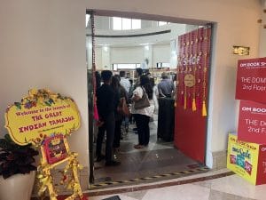 The entrance of Om Book Shop at Delhi's Promenade Mall | Humra Laeeq/ThePrint