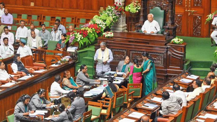 Chief Minister Siddaramaiah takes oath as MLA during the state assembly session in Bengaluru Monday. | ANI